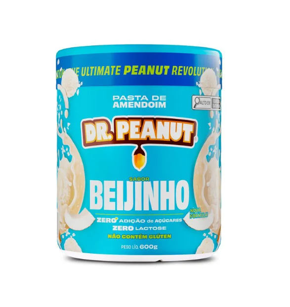 Pasta de Amendoim Beijinho com Whey Protein ZERO LACTOSE 600g DR. PEANUT