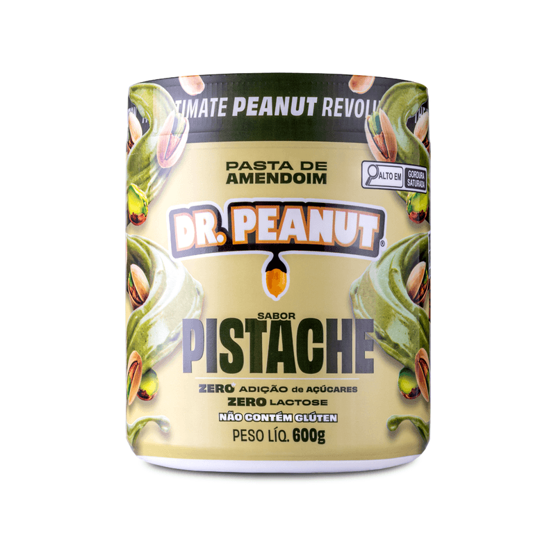 Pasta de Amendoim Pistache com Whey Protein ZERO LACTOSE 600g DR. PEANUT