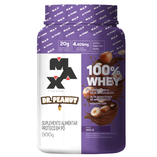 100% Whey 900g DR. PEANUT x MAX TITANIUM - Concentrado